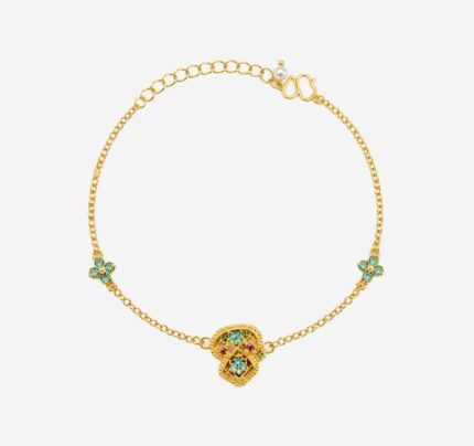 Azure Ruyi Bloom Enamel Bracelet product photo
