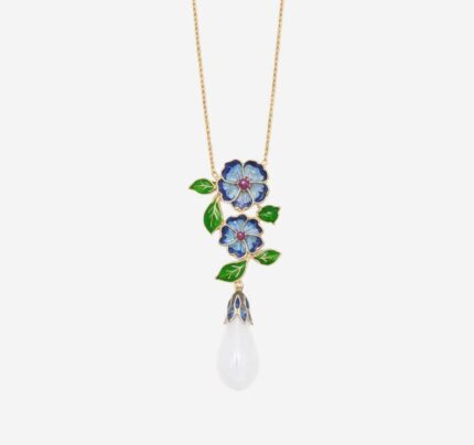 Azure Bloom Teardrop Necklace product photo