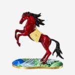 Auspicious Red Steed Cloisonne Horse Sculpture product photo