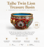 Traditional Chinese Cloisonné Enamel Bowl – Taihe Twin Lion Heritage Edition