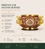 Imperial Phoenix Ear Cloisonne Enamel Censer – Heritage-Inspired Auspicious Filigree Incense Burner