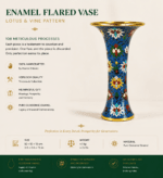 Lotus Vine Gu Vase: Heritage-Inspired Cloisonné Enamel – Imperial Blue Ancient Ritual Sculpture