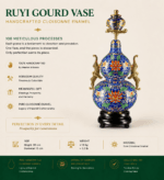 Ruyi Gourd Vase: Heritage-Inspired Cloisonné Enamel – Auspicious Double Gourd Masterpiece