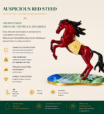 Auspicious Red Steed Cloisonne Horse Sculpture detail view