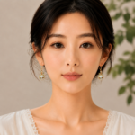 Blooming Moon: Cold Enamel Floral Earrings – Gold-Plated Circular Drops with Faux White Jade