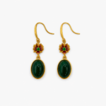 Imperial Crimson Lotus Enamel Earrings product photo