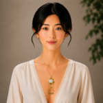 Imperial Radiance: Vintage Gold-Plated Tassel Necklace – Large White Jade Medallion with Floral Filigree