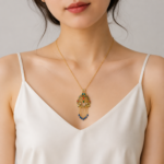 Azure Pavilion Cloud Enamel Necklace alternate view 3