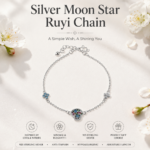Silver Starlight Ruyi: Modern Zirconia Bracelet - Silver-Plated Ruyi Lock with Multicolored Gems - Detail 2