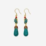 Turquoise Ruyi Enamel Earrings product photo