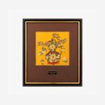 Great Fortune gourd Chinese silk brocade framed wall art