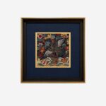 Crane Heavenly Chapter Chinese silk brocade wall art full view