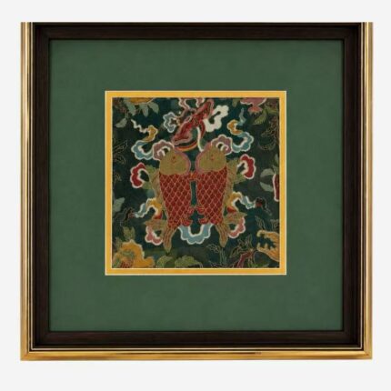 Yunjin Heavenly Chapter Chinese silk brocade wall art detail view
