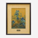 Thousand Li Landscape Chinese silk brocade wall art detail view